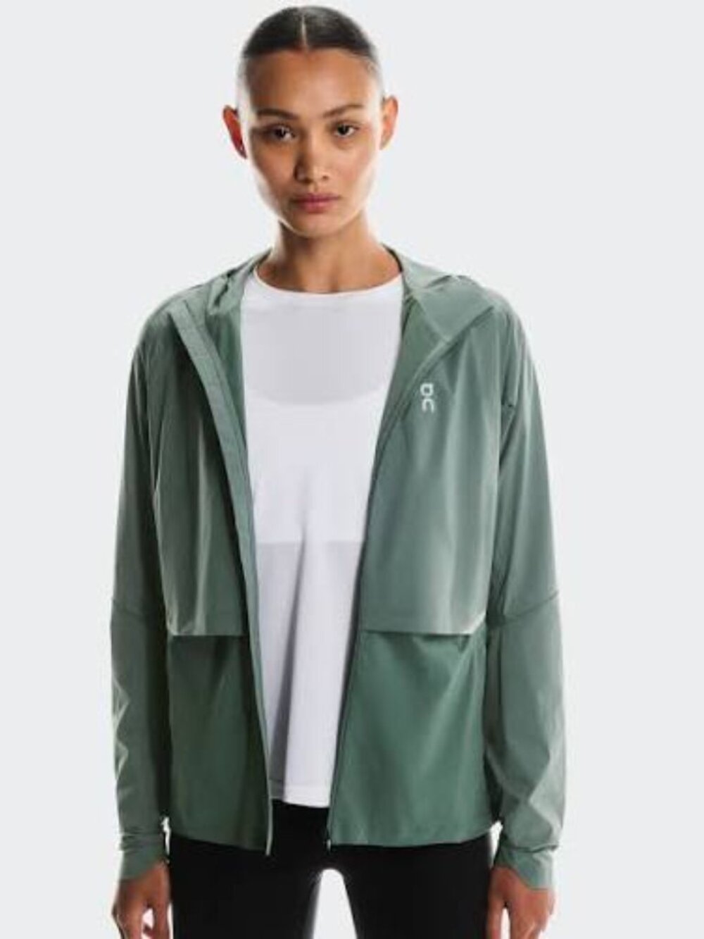 NWOT ON Women's Run On Clouds Core Hooded Jacket in Olive.